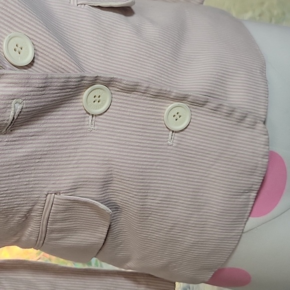 Y2k Juicy Couture Vintage Pink & White Striped Corduroy Button Up Blazer SZ:S - Picture 3 of 10
